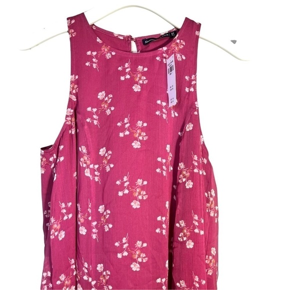 Abercrombie & Fitch Pink Dainty Floral Print Mini Swing Dress Size Small - Picture 1 of 14